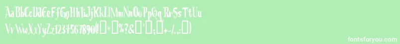 CHRIOC   Font – White Fonts on Green Background