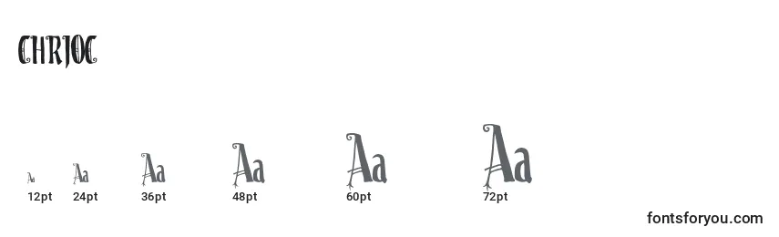 Размеры шрифта CHRIOC   (123393)