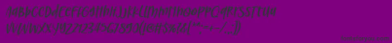 Christed Font by 7NTypes Italic-Schriftart – Schwarze Schriften auf violettem Hintergrund