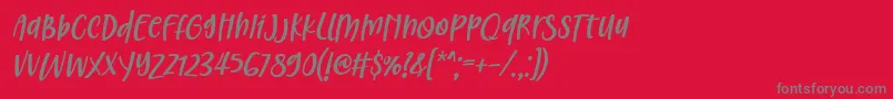 Christed Font by 7NTypes Italic Font – Gray Fonts on Red Background