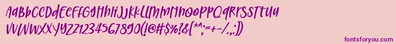 Christed Font by 7NTypes Italic Font – Purple Fonts on Pink Background