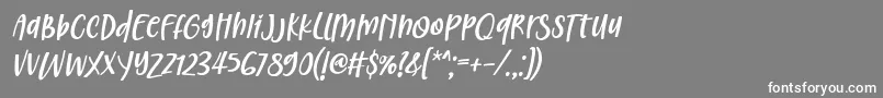 Christed Font by 7NTypes Italic Font – White Fonts on Gray Background