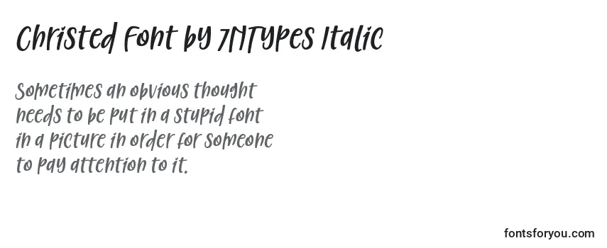 Christed Font by 7NTypes Italic -fontin tarkastelu