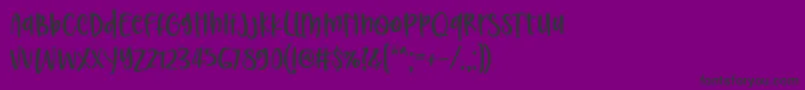 Christed Font by 7NTypes Regular-fontti – mustat fontit violetilla taustalla