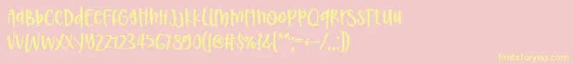 Christed Font by 7NTypes Regular Font – Yellow Fonts on Pink Background