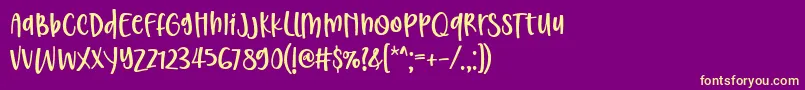 Christed Font by 7NTypes Regular Font – Yellow Fonts on Purple Background