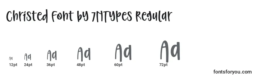 Größen der Schriftart Christed Font by 7NTypes Regular