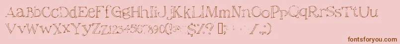 Christiana Font – Brown Fonts on Pink Background