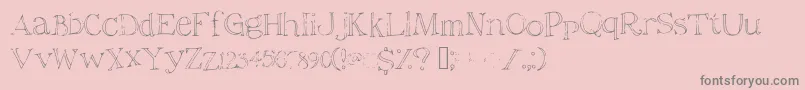 Christiana Font – Gray Fonts on Pink Background
