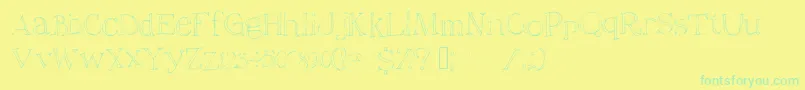 Christiana Font – Green Fonts on Yellow Background