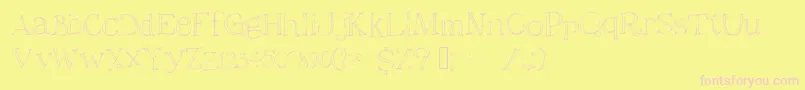 Christiana Font – Pink Fonts on Yellow Background