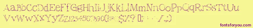 Christiana Font – Purple Fonts on Yellow Background