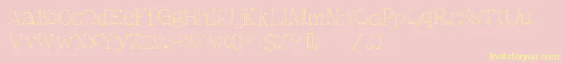 Christiana Font – Yellow Fonts on Pink Background