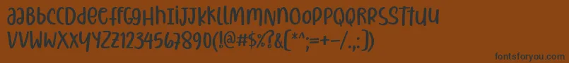 Christiany Font by 7NTypes-Schriftart – Schwarze Schriften auf braunem Hintergrund