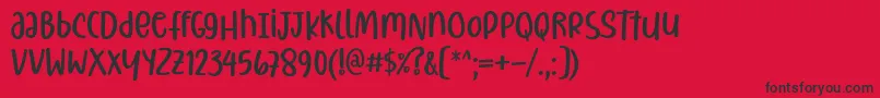 フォントChristiany Font by 7NTypes – 赤い背景に黒い文字