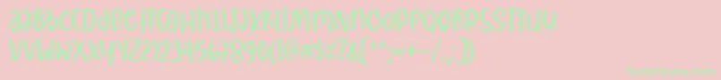 Christiany Font by 7NTypes-Schriftart – Grüne Schriften auf rosa Hintergrund