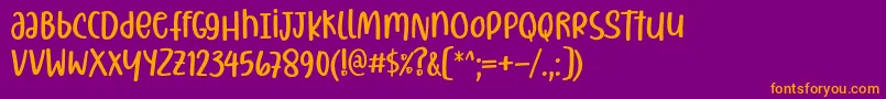 Christiany Font by 7NTypes Font – Orange Fonts on Purple Background