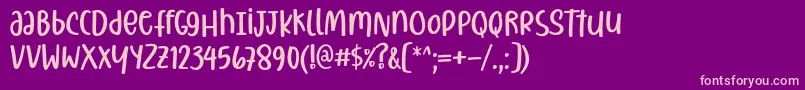Christiany Font by 7NTypes Font – Pink Fonts on Purple Background