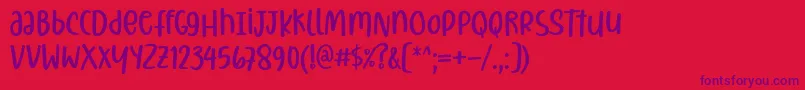 フォントChristiany Font by 7NTypes – 赤い背景に紫のフォント