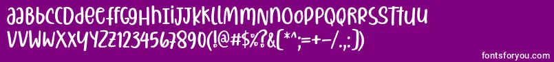Christiany Font by 7NTypes Font – White Fonts on Purple Background
