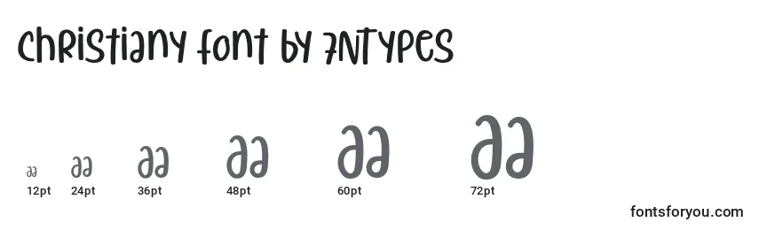 Größen der Schriftart Christiany Font by 7NTypes