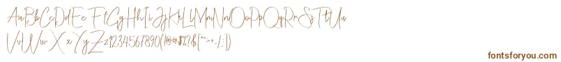 Christina Allie-fontti – ruskeat fontit valkoisella taustalla