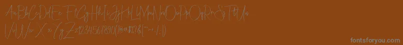 Шрифт Christina Allie – серые шрифты на коричневом фоне