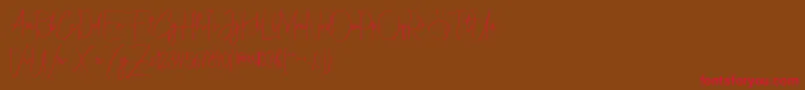 Christina Allie Font – Red Fonts on Brown Background