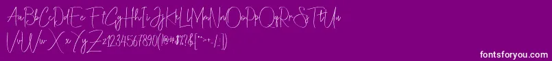 Christina Allie Font – White Fonts on Purple Background