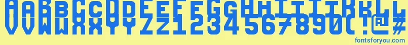 Anandala Font – Blue Fonts on Yellow Background