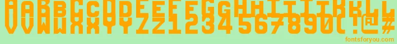 Anandala Font – Orange Fonts on Green Background