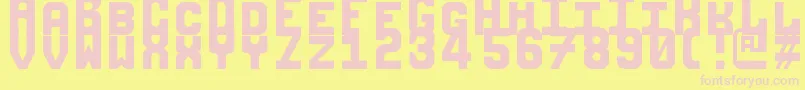 Anandala Font – Pink Fonts on Yellow Background
