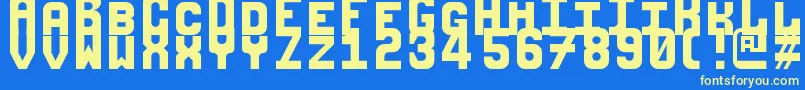 Anandala Font – Yellow Fonts on Blue Background