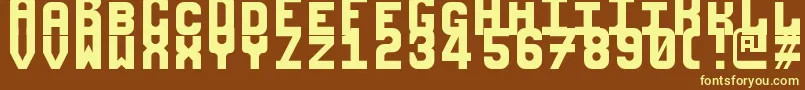 Anandala Font – Yellow Fonts on Brown Background