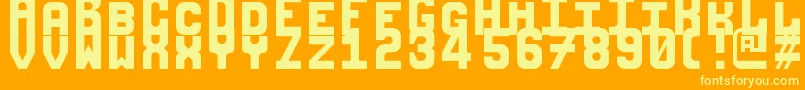 Anandala Font – Yellow Fonts on Orange Background