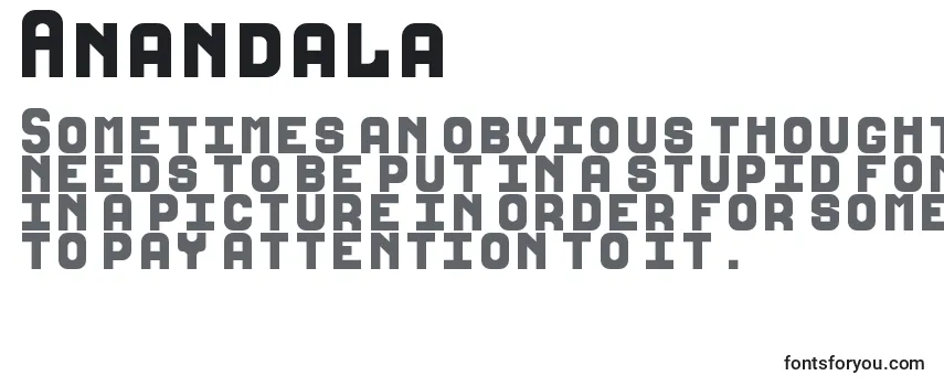 Anandala Font