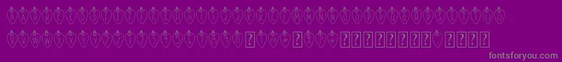 Christmas Lights demo Font – Gray Fonts on Purple Background
