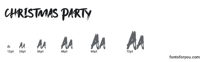 CHRISTMAS PARTY (123407) Font Sizes