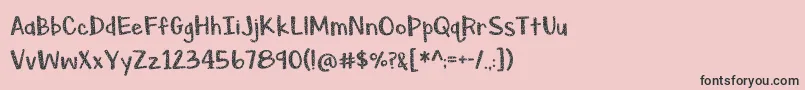 フォントChristmas Sprouts – ピンクの背景に黒い文字