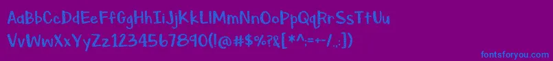 フォントChristmas Sprouts – 紫色の背景に青い文字