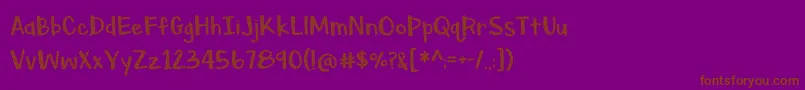 Шрифт Christmas Sprouts – коричневые шрифты на фиолетовом фоне
