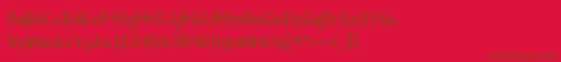 Christmas Sprouts-Schriftart – Braune Schriften auf rotem Hintergrund