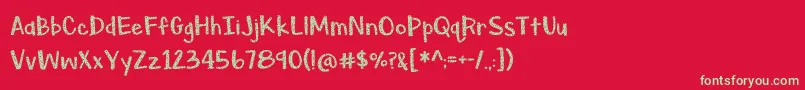 フォントChristmas Sprouts – 赤い背景に緑の文字