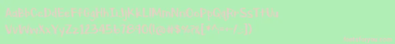 Christmas Sprouts-fontti – vaaleanpunaiset fontit vihreällä taustalla