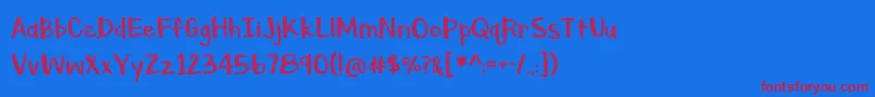 Christmas Sprouts Font – Red Fonts on Blue Background