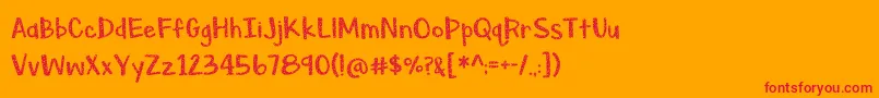 Christmas Sprouts Font – Red Fonts on Orange Background