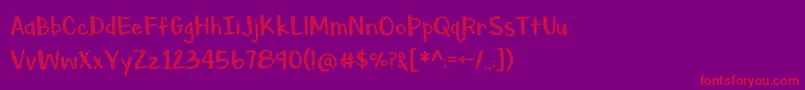 Christmas Sprouts Font – Red Fonts on Purple Background