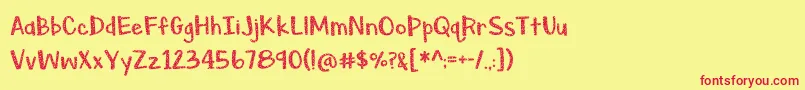 Christmas Sprouts Font – Red Fonts on Yellow Background