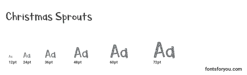 Christmas Sprouts Font Sizes