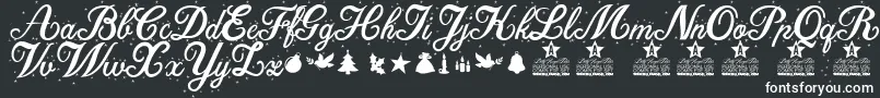 Christmas Time Star Personal Use-Schriftart – Weiße Schriften